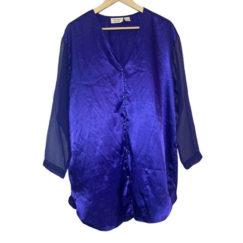 Victoria's Secret Vintage Royal Blue Sleepshirt‎ Sz M/L